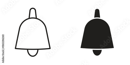 Cowbell icons Black symbol on transparent background. EPS10