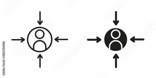 Customer centricity icons Black symbol on transparent background. EPS10