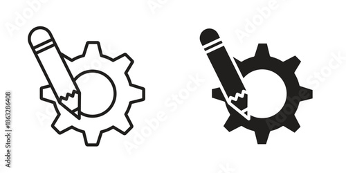 Customizefor banner ands Black symbol on transparent background. EPS10aging design Vector illustrationsntings icons Black symbol on transparent background. EPS10