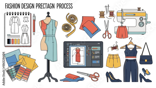 Fashion Design Process: Sketching, Sewing, and Creation