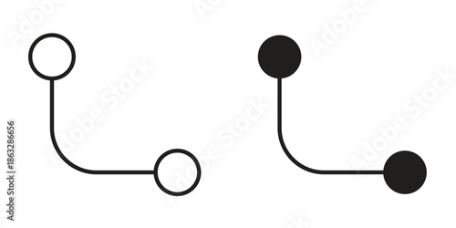 Diagram nested icons Black symbol on transparent background. EPS10