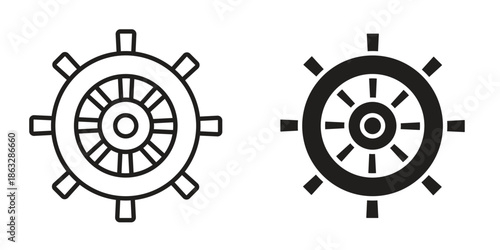 Dharmachakra icons Black symbol on transparent background. EPS10