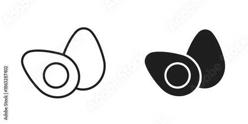 Egg icons Black symbol on transparent background. EPS10
