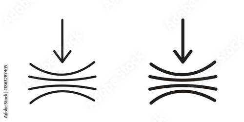 Elastic icons Black symbol on transparent background. EPS10