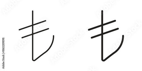 Lira signs Black symbol on transparent background. EPS10