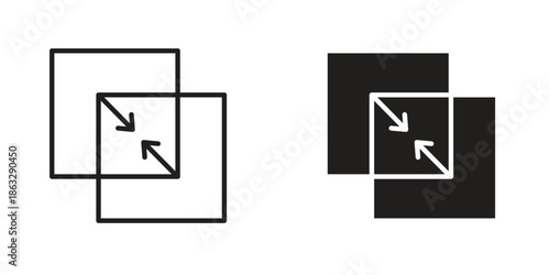 Merge icons Black symbol on transparent background. EPS10