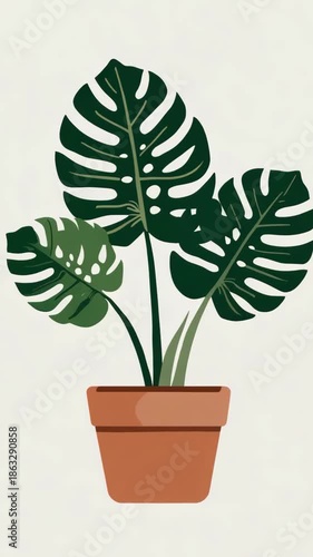 plant thirsty sick drying up dying wilting vector flat design vertical video animation