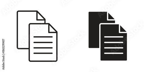 Paste icons Black symbol on transparent background. EPS10