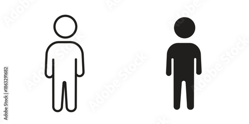 Person icons Black symbol on transparent background. EPS10