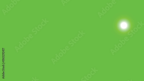 Bright Sunlight on Green Background Nature Light Effect
