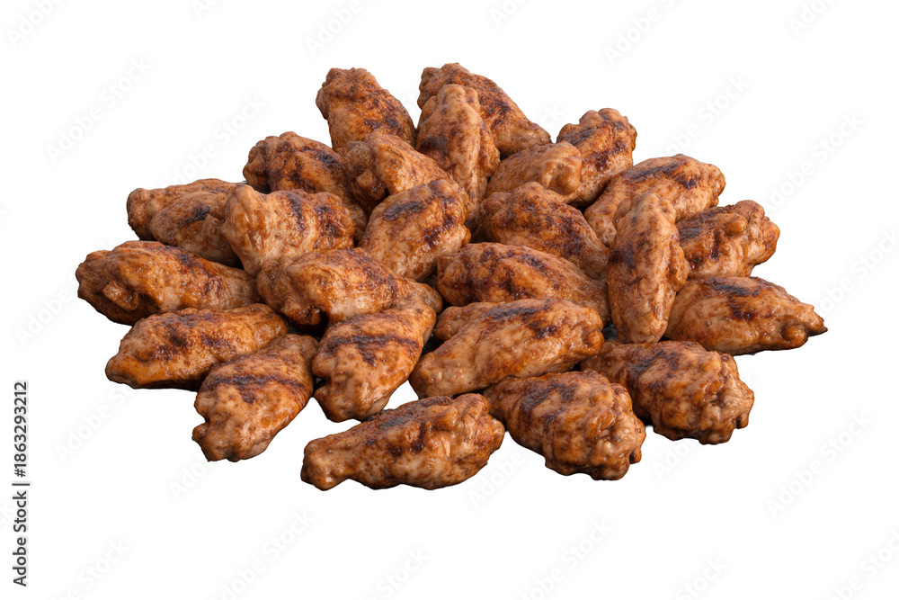Obraz premium Pile of Grilled Chicken Wings
