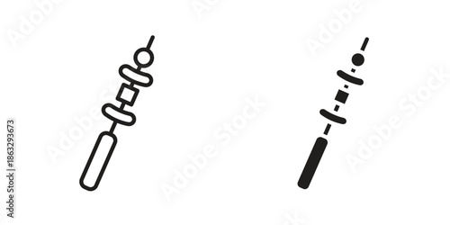 Skewer icons Black symbol on transparent background. EPS10