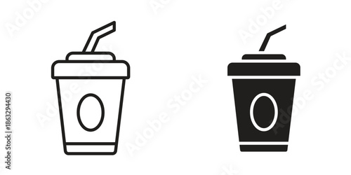 Swoosh Cup icons Black symbol on transparent background. EPS10