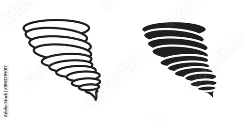 Tornado icons Black symbol on transparent background. EPS10