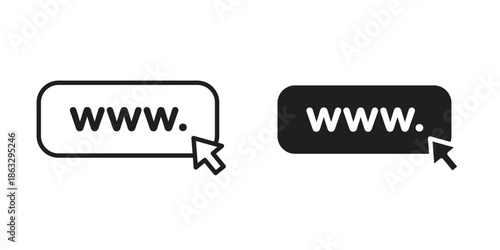 Url icons Black symbol on transparent background. EPS10