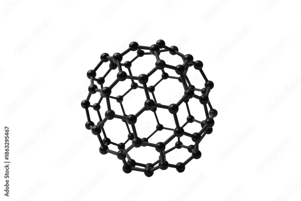 Fototapeta premium Buckminsterfullerene C60 molecule structure