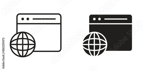 Website UI designs Black symbol on transparent background. EPS10