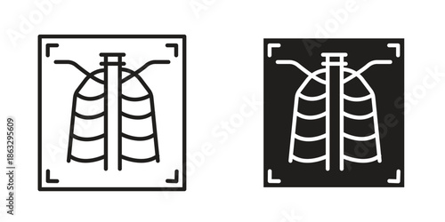 X ray icons Black symbol on transparent background. EPS10