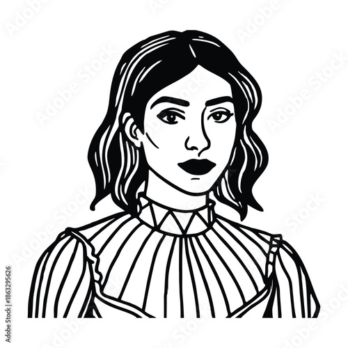 Woman wearing sheer blouse