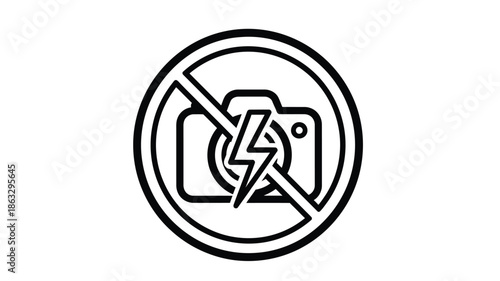No photography allowed A clear prohibition sign depicting a camera with a slash