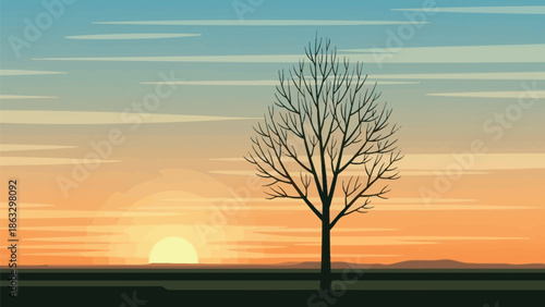 sunset in the mountains