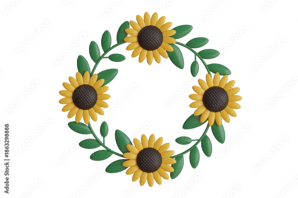 Obraz premium Sunflower Wreath