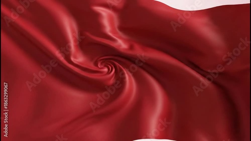 A red cloth is draped in many folds