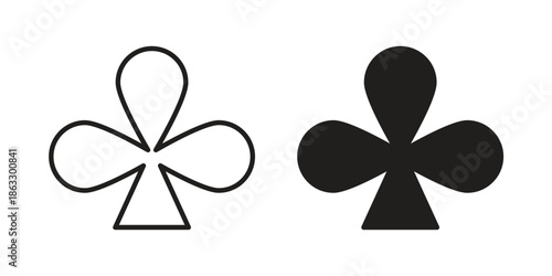 Club icons vector silhouette set. thin line icon pack.