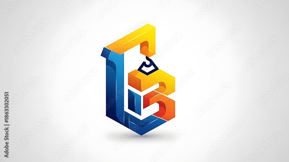 Fototapeta premium Modern Geometric Letter Logo Design