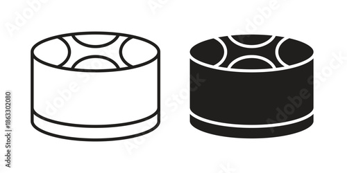 Drum steelpan icons vector silhouette set. thin line icon pack.