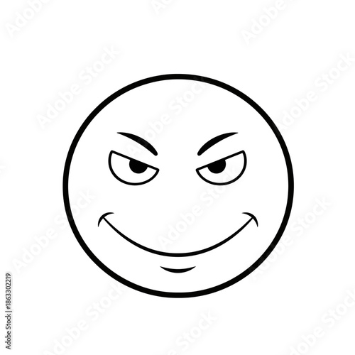 Sly smiling face with a hint of mischief and playful sarcasm