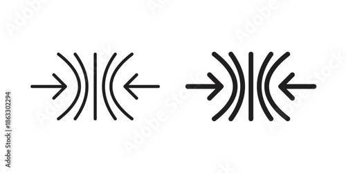 Elastic icons vector silhouette set. thin line icon pack.