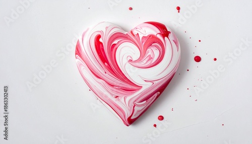 白背景に赤いハートのコピースペース10