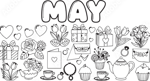 Celebrating May with Love and Delight through Flowers and Tea in a Whimsical Setting