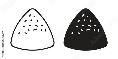 Mound icons vector silhouette set. thin line icon pack.