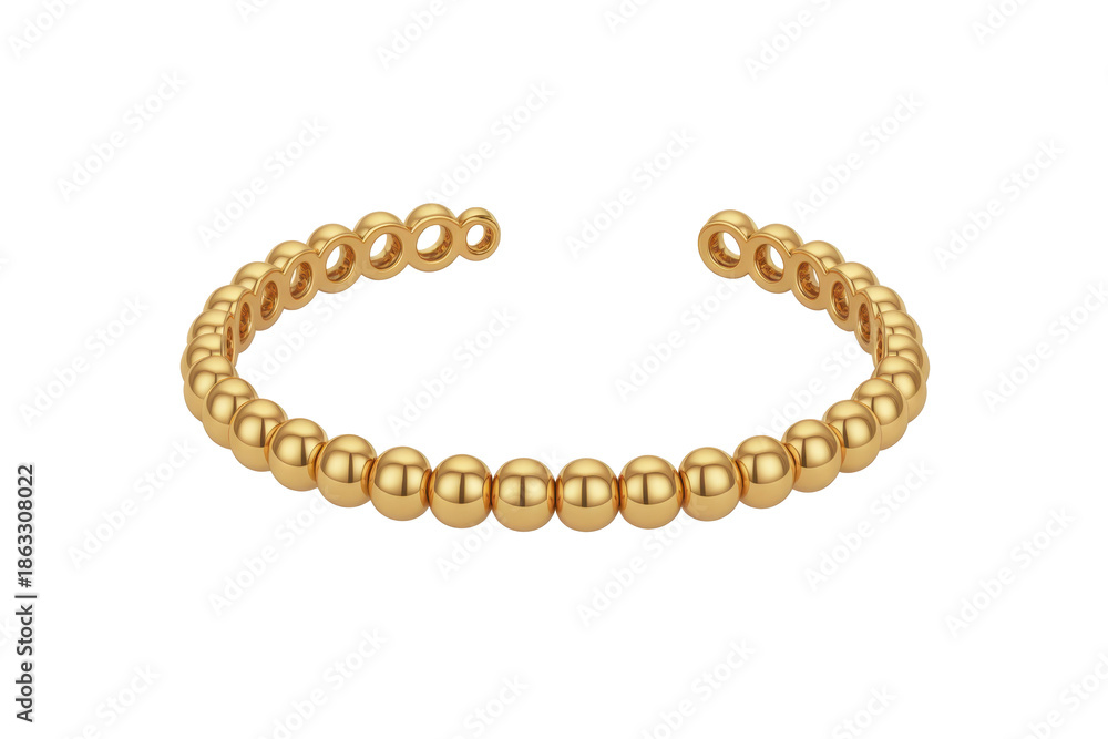 Obraz premium Elegant gold beaded bracelet jewelry