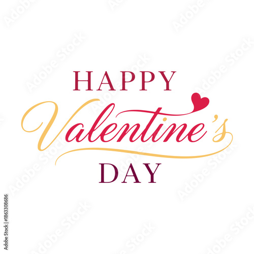 Happy Valentine's Day celebration with elegant typography