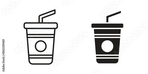 Swoosh Cup icons vector silhouette set. thin line icon pack.