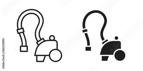 Vacuum cleaner icons vector silhouette set. thin line icon pack.