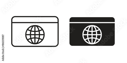 Website UI designs vector silhouette set. thin line icon pack.