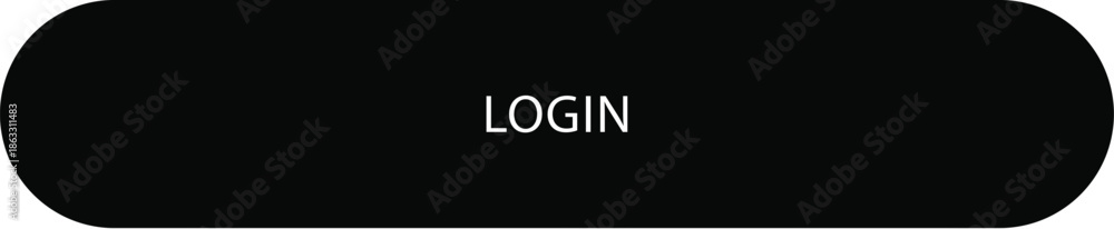 Obraz premium Dark login button vector with minimalist UI style, flat capsule control for web apps clean