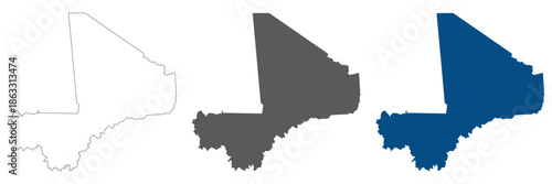 Libya map set. Map of Libya plain set.