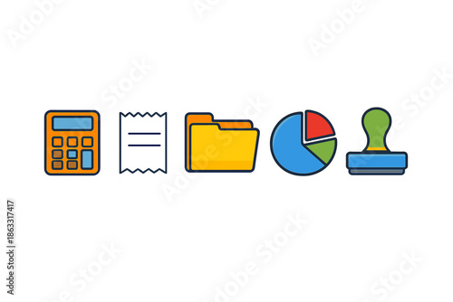 Collection of Flat Business Icons