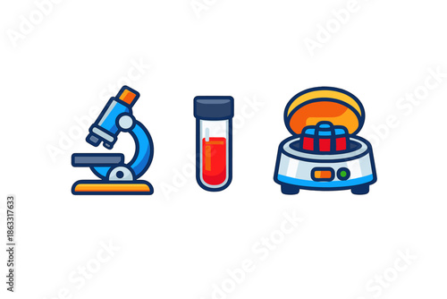 Laboratory equipment icons