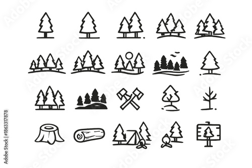 Forest and Nature Icon Set