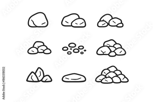 Nine Simple Stone Icon Variations