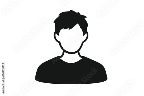 Silhouette of a man's head and shoulders