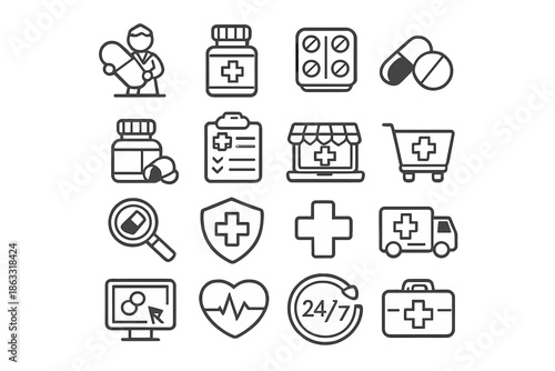 Medical and Healthcare Icons Set