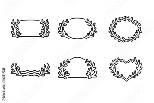 Collection of Decorative Laurel Wreath Frames
