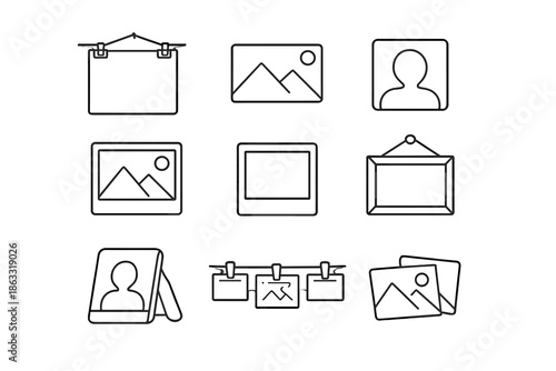Collection of photo frame icons